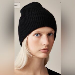 J Crew Ribbed cashmere beanie